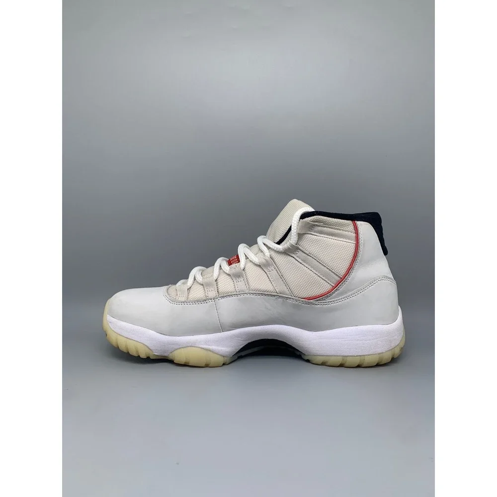 Jordan 11 Retro Platinum Tint‎ Sail Red 378037-016 Men's Sz 11